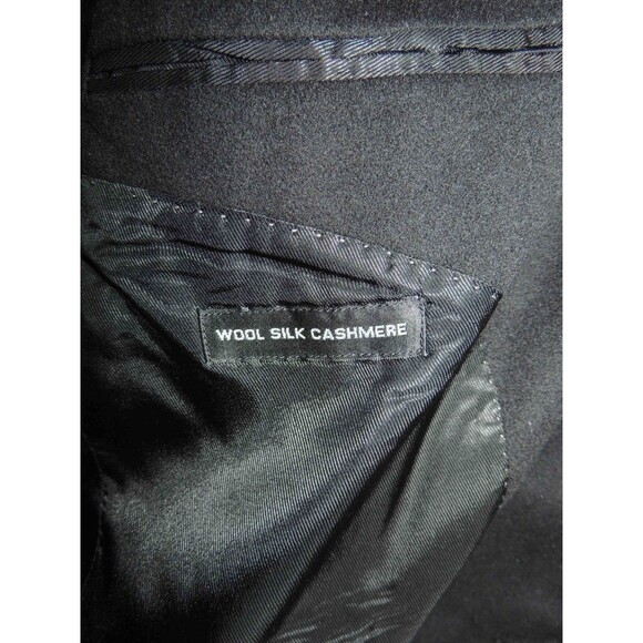 Andrew Fezza Black Wool Silk Cashmere Blazer Sportcoat Classic Fit Sz. 44L - Picture 3 of 6